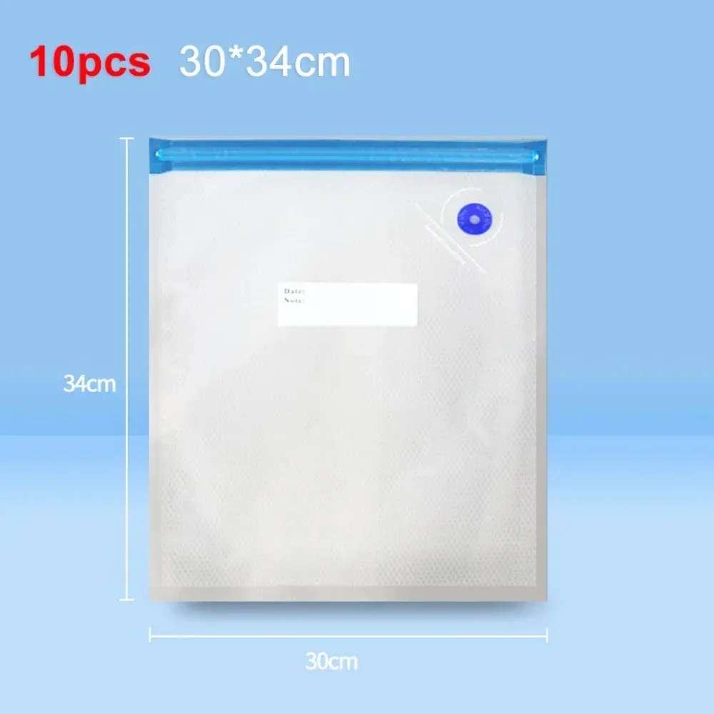 Sacs sous vide réutilisables pour aliments, petit et grand format, 10 pièces 15