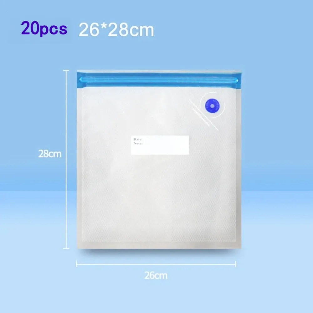 Sacs sous vide réutilisables pour aliments, petit et grand format, 10 pièces 14