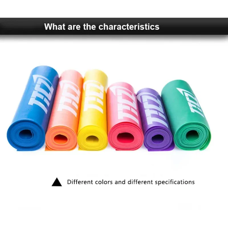 Bandes de résistance en caoutchouc portables, 150 cm, pour fitness et yoga 2