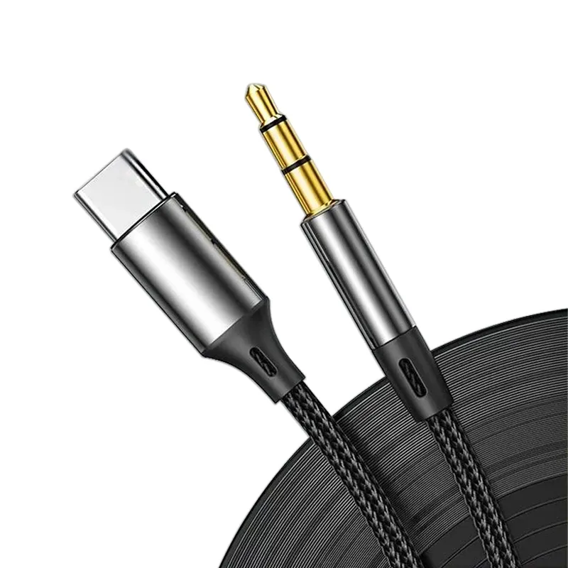 Câble audio USB-C vers Jack 3,5 mm pour iPhone 16 Pro Max, Samsung S24 Ultra et Xiaomi, compatible autoradio et casque, cordon AUX 6
