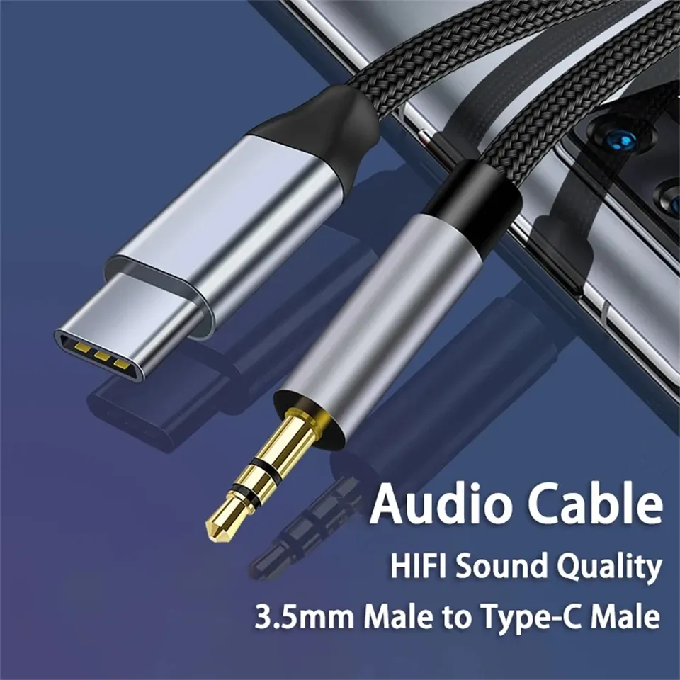 Câble audio USB-C vers Jack 3.5 mm pour habitacle automobile