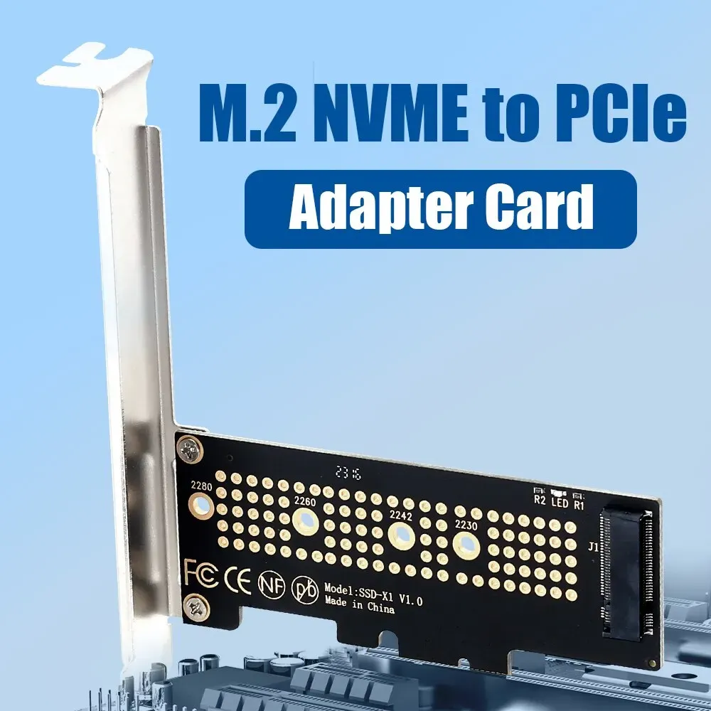 Adaptateur M.2 NVMe vers PCIe 4.0 FENVI avec dissipateur thermique en aluminium pour SSD, 64 Gbps, compatible PCIe 4.0 x8/x16, pour PC 2