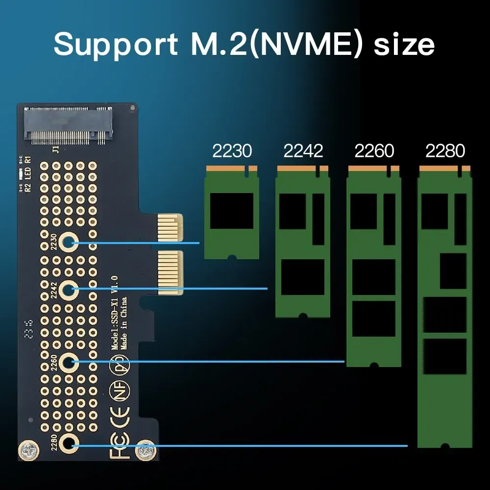 Adaptateur M.2 NVMe vers PCIe 4.0 FENVI avec dissipateur thermique en aluminium pour SSD, 64 Gbps, compatible PCIe 4.0 x8/x16, pour PC 3