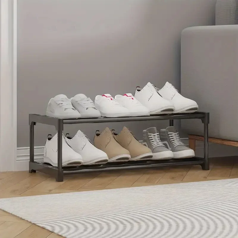 Étagère à chaussures pour placard, étagère réglable pour petits espaces, petit range-chaussures pour entrée, en métal robuste 8