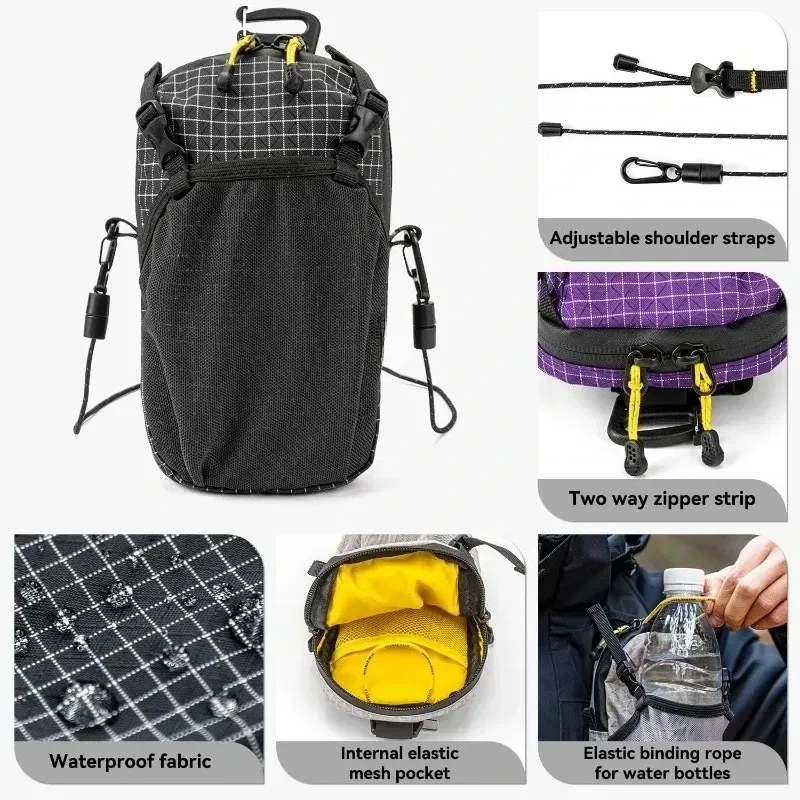 Pochette bandoulière étanche pour téléphone, légère, pour la randonnée et le camping 6