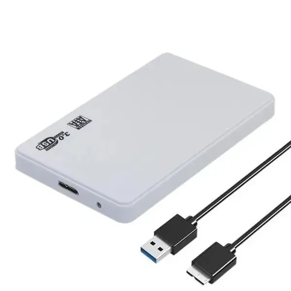 Boîtier de disque dur externe USB 3.0 pour HDD/SSD SATA 2,5 pouces, transfert haute vitesse 5 Gbps, compatible PC portable et PS5 10