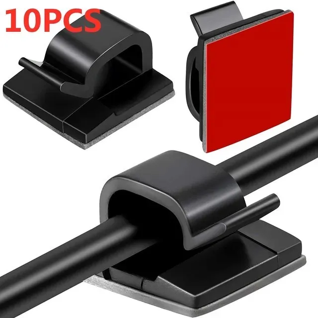 Organisateur de câbles, clips, support enrouleur de fil, protège-cordon, gestion des câbles USB, crochets adhésifs, pince de bureau pour écouteurs de voiture et souris 12
