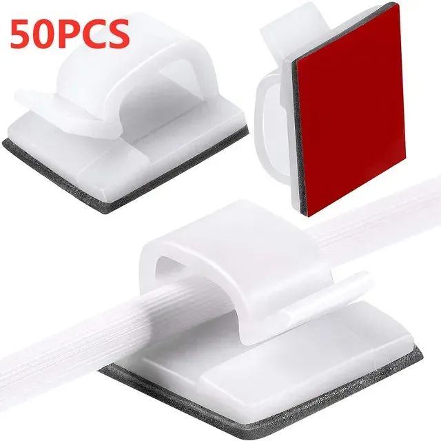 Organisateur de câbles, clips, support enrouleur de fil, protège-cordon, gestion des câbles USB, crochets adhésifs, pince de bureau pour écouteurs de voiture et souris 15