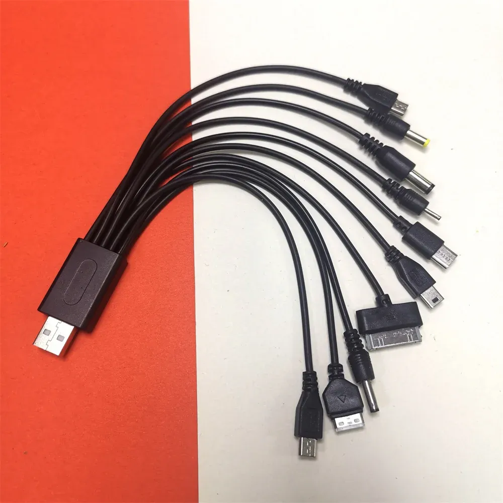 Câble d'alimentation USB vers DC universel 10 en 1 pour téléphone portable