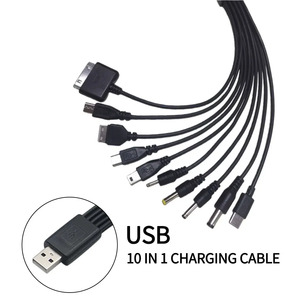Câble d'alimentation USB vers DC universel 10 en 1 pour téléphone portable 6