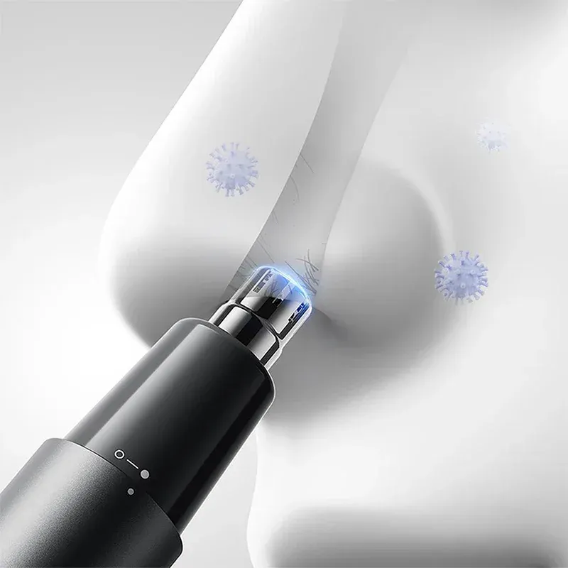 Tondeuse électrique pour poils de nez Xiaomi, étanche IPX5, lame antibactérienne, format mini rechargeable USB-C 3