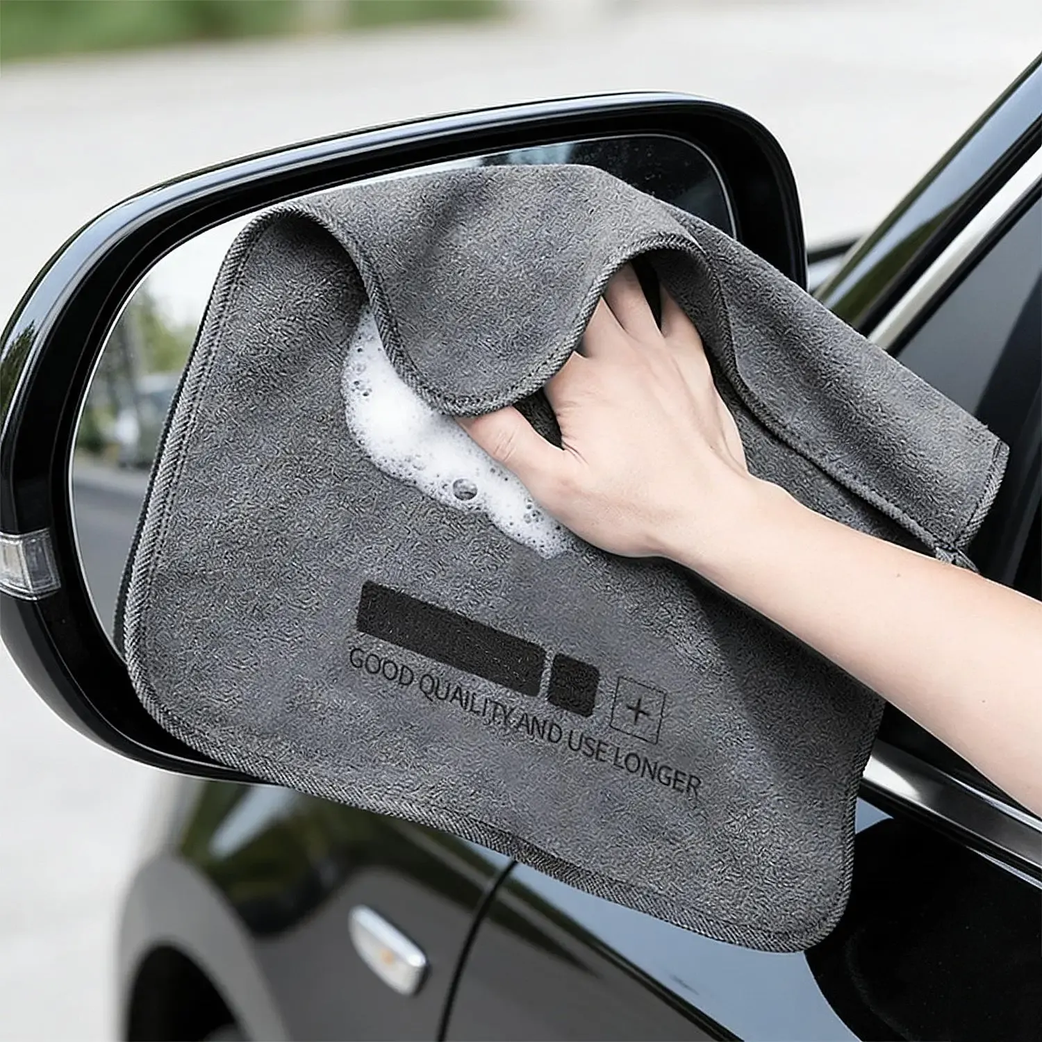 Serviette microfibre, séchage de vitres