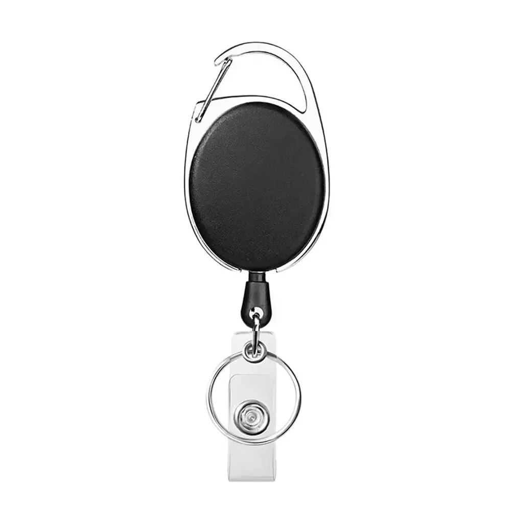 Porte-badge rétractable avec cordon, clip ceinture, lanière, bobine d'identification et anneau porte-clés 10