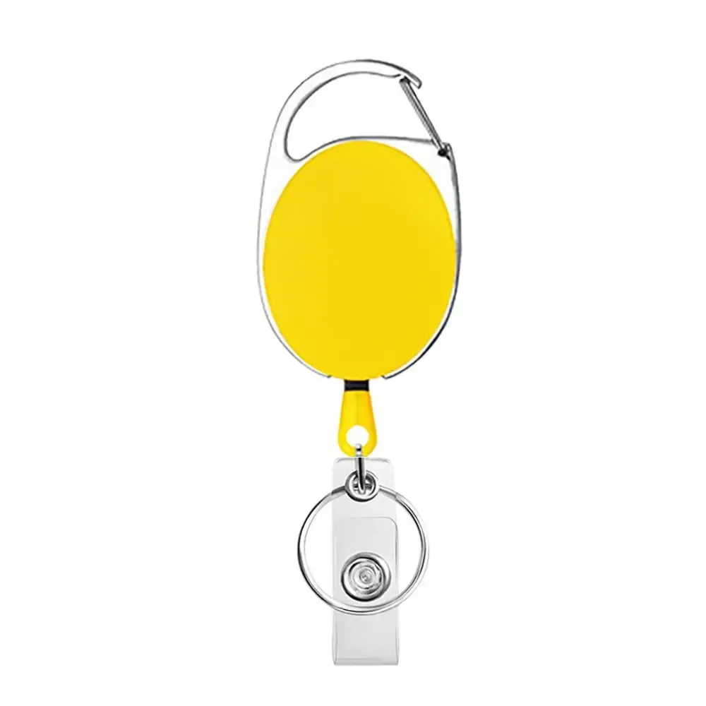 Porte-badge rétractable avec cordon, clip ceinture, lanière, bobine d'identification et anneau porte-clés 8