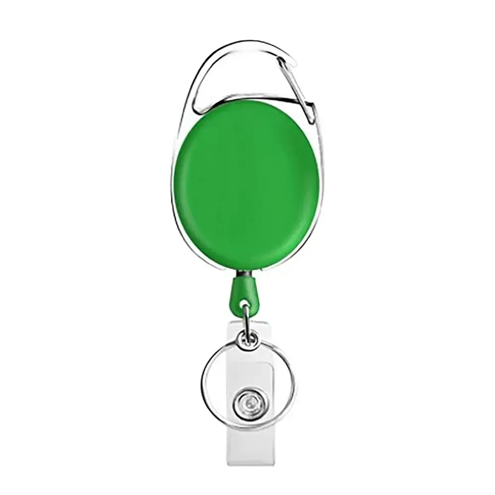 Porte-badge rétractable avec cordon, clip ceinture, lanière, bobine d'identification et anneau porte-clés 7