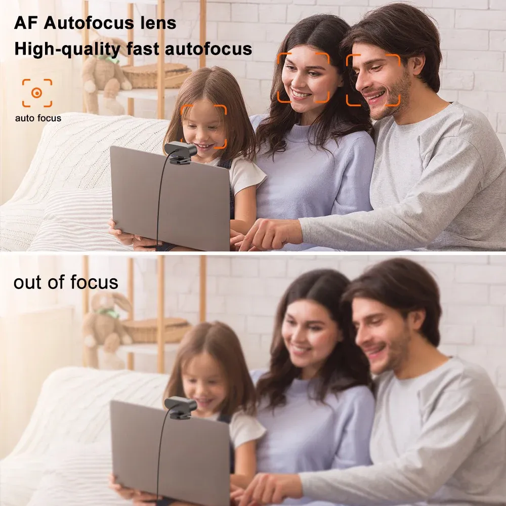 Webcam 4K en situation de visioconférence