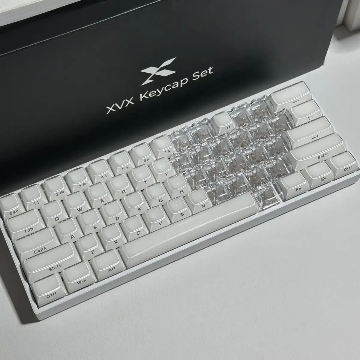 20 touches de clavier 1U à tête de chat MAO, transparentes, en PBT, non gravées, pour claviers DIY Aula et Ajazz