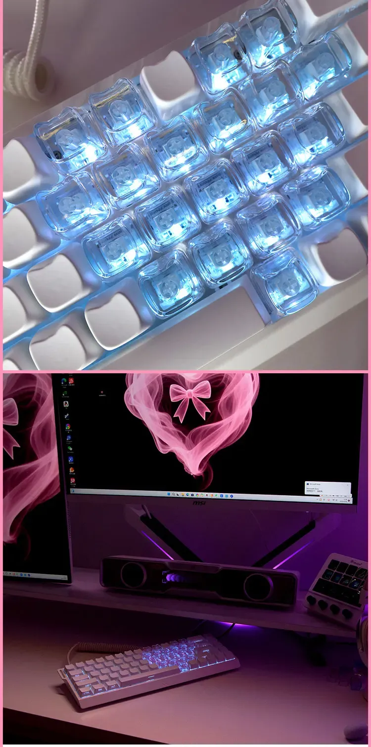 Touche tête de chat mise en valeur sur clavier