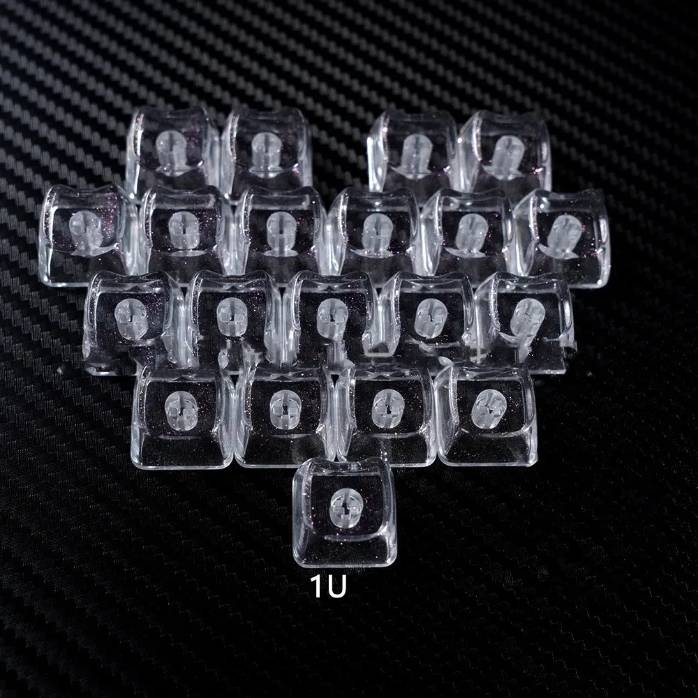 20 touches de clavier 1U à tête de chat MAO, transparentes, en PBT, non gravées, pour claviers DIY Aula et Ajazz 11