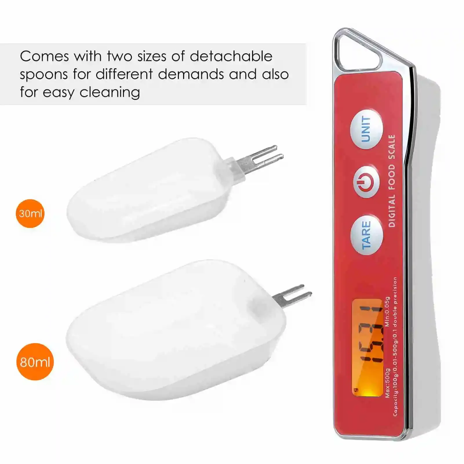 Cuillère doseuse numérique avec fonction tare, capacité 0,05 g 2