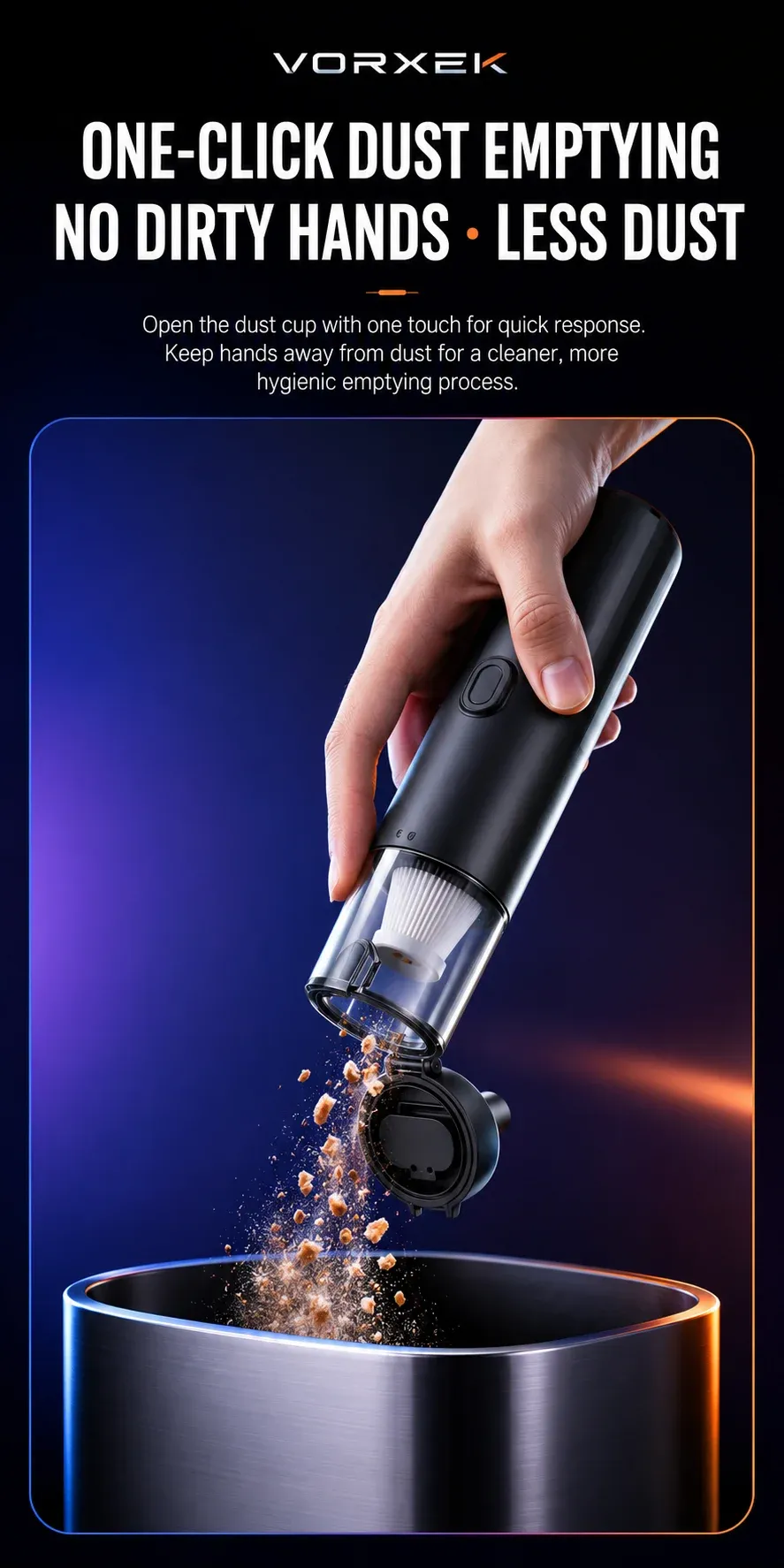 Aspirateur VORXEK dans son usage quotidien