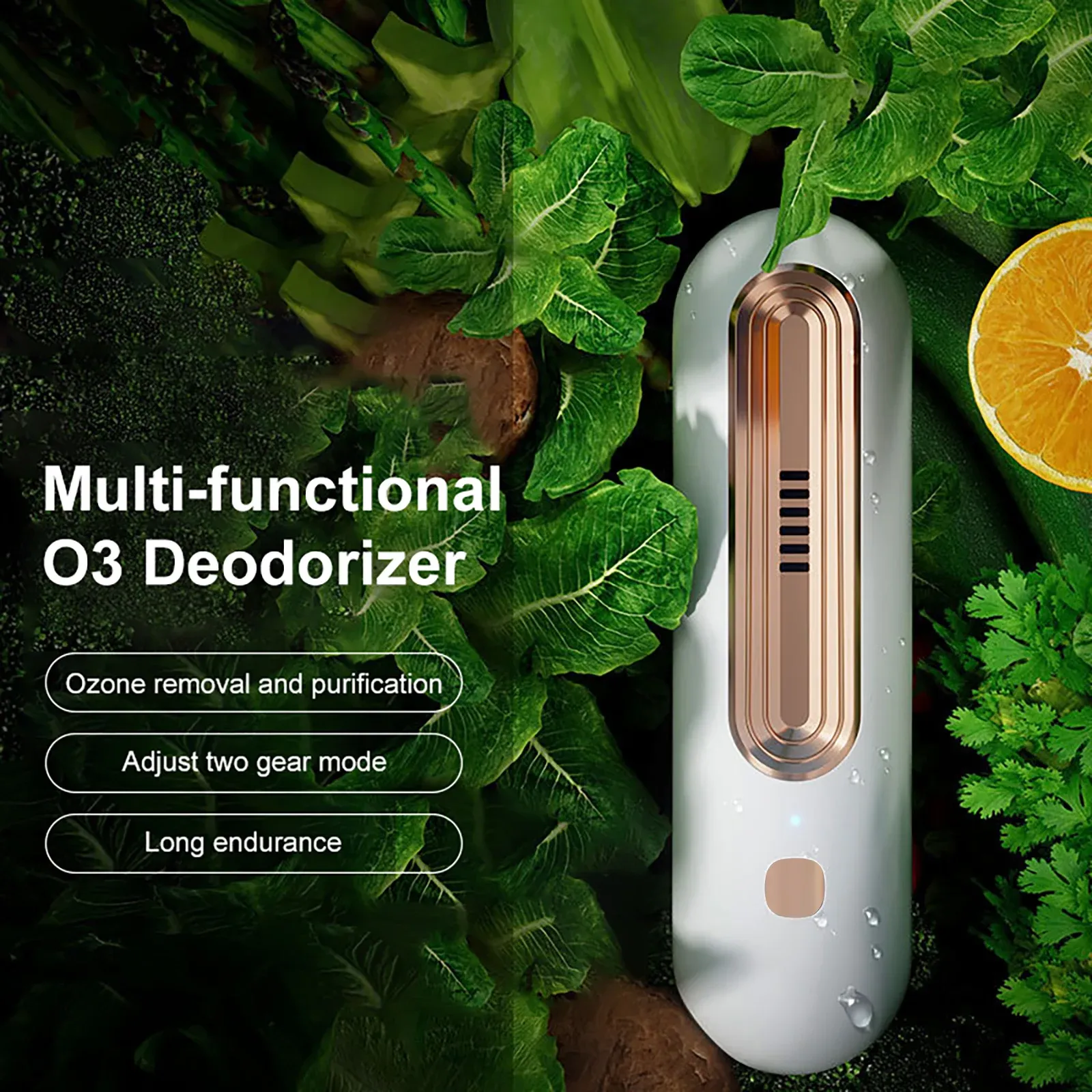 Purificateur d'air USB pour cuisine, réfrigérateur et voiture, avec fonction désodorisante et stérilisation à l'ozone, idéal pour les aliments et les animaux de compagnie - Image 1