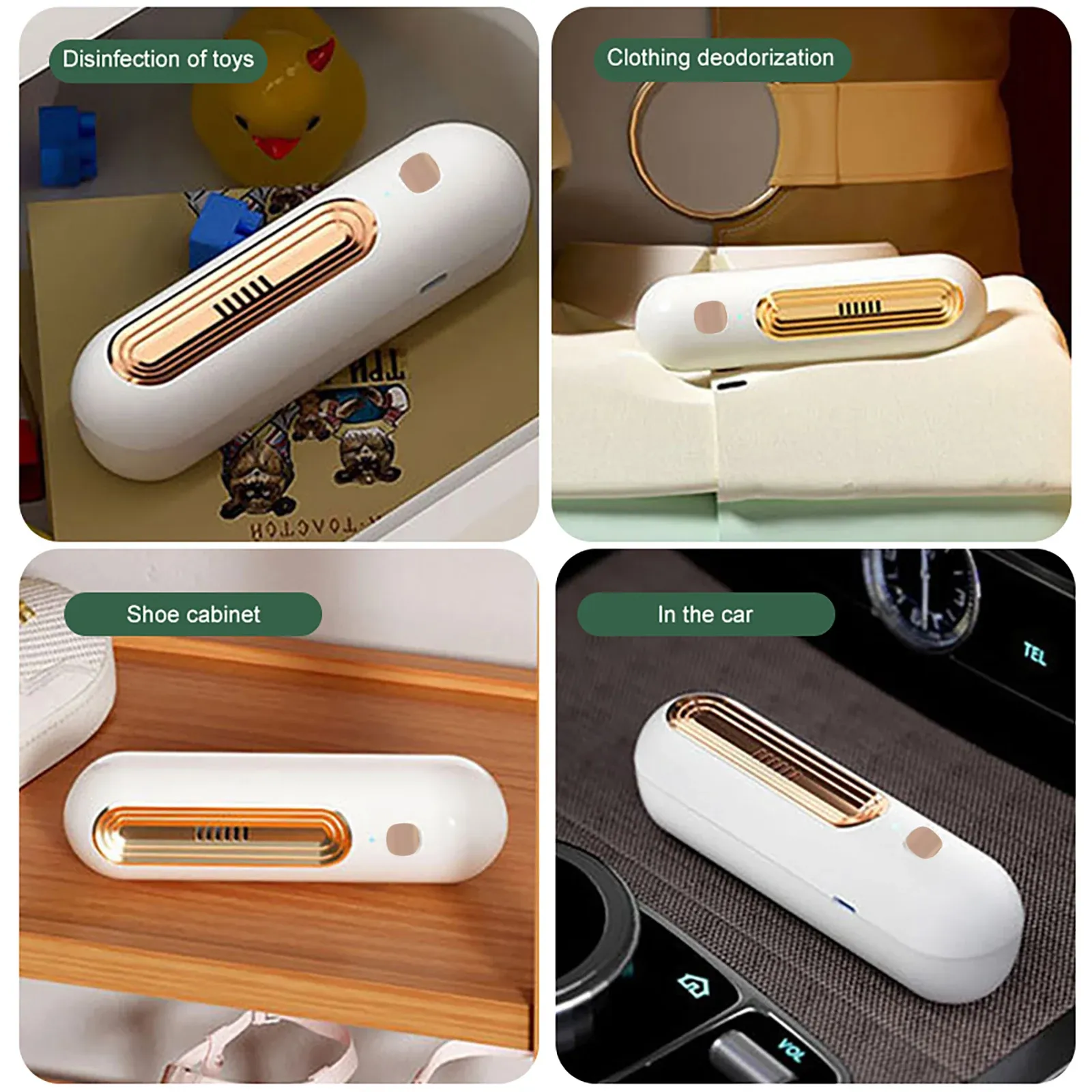 Purificateur d'air USB pour cuisine, réfrigérateur et voiture, avec fonction désodorisante et stérilisation à l'ozone, idéal pour les aliments et les animaux de compagnie 4