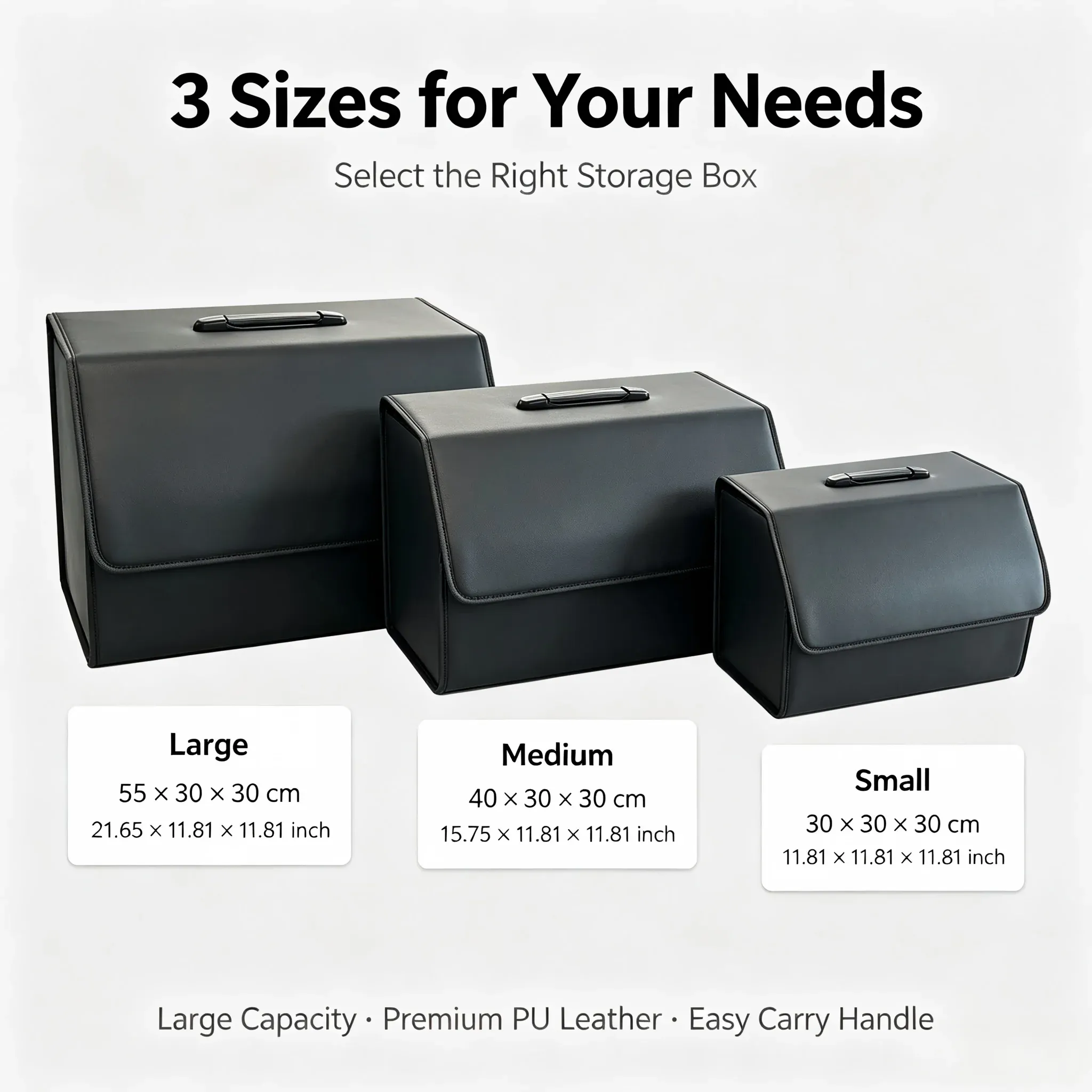 Boîte de rangement en cuir PU pliable, organisateur de coffre de voiture polyvalent 6