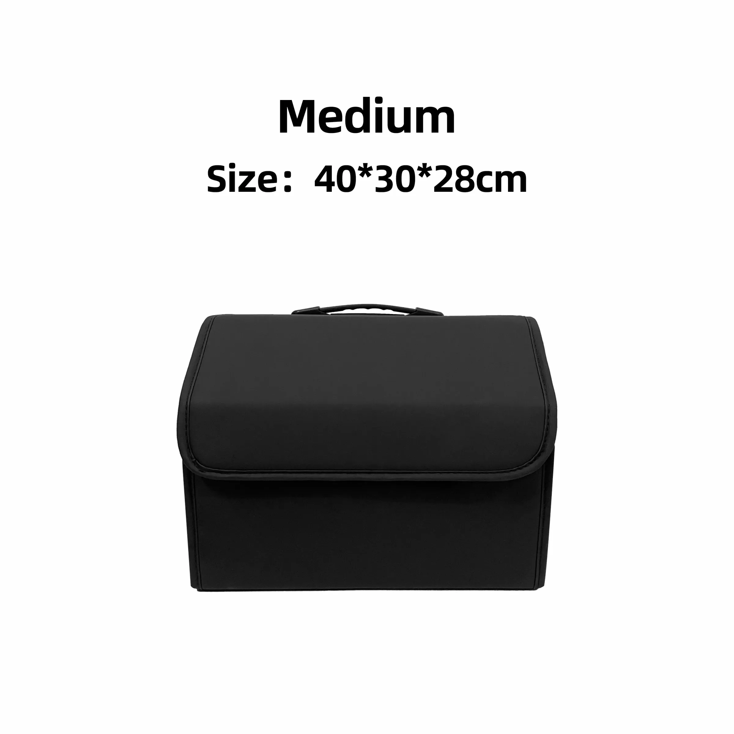 Boîte de rangement en cuir PU pliable, organisateur de coffre de voiture polyvalent 8