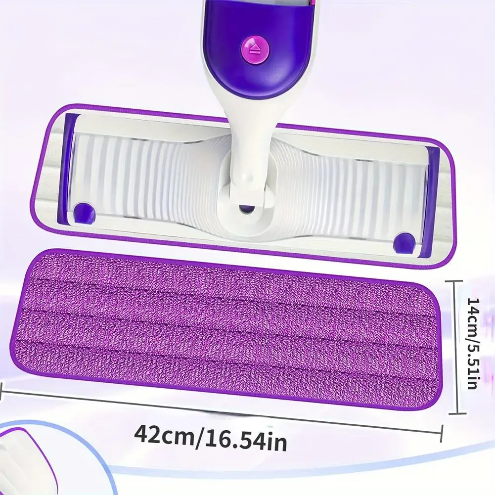 Balai plat rotatif 360° à tampons en microfibre pour le nettoyage des sols 4