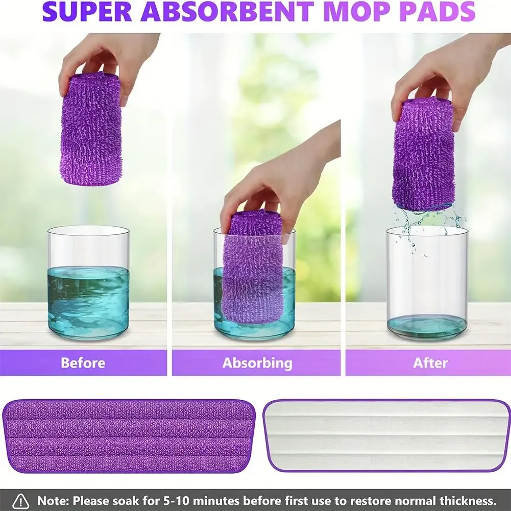 Balai plat rotatif à microfibre, finition des sols