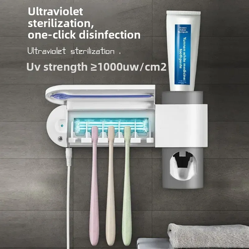 Vue détaillée du support mural pour brosses à dents