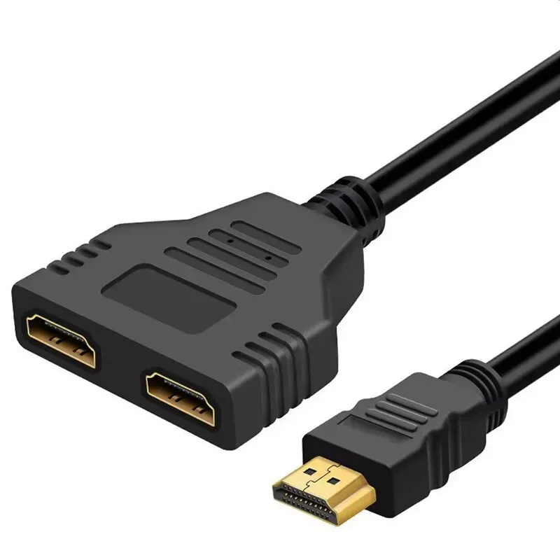 Câble séparateur HDMI professionnel 1 mâle vers 2 femelles, en Y, compatible 4K et 3D 2