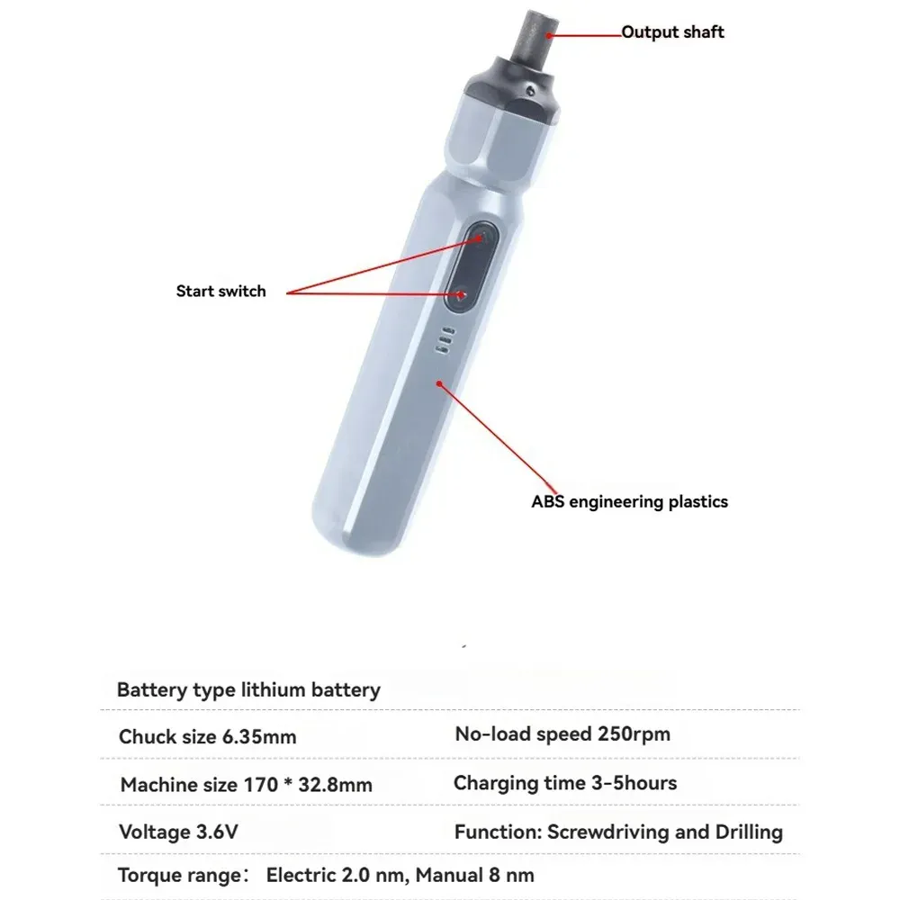 Le title is already in French, so I'll produce a clean, professional version without spammy keywords:

Mini tournevis électrique sans fil rechargeable au lithium, mode manuel et automatique 6