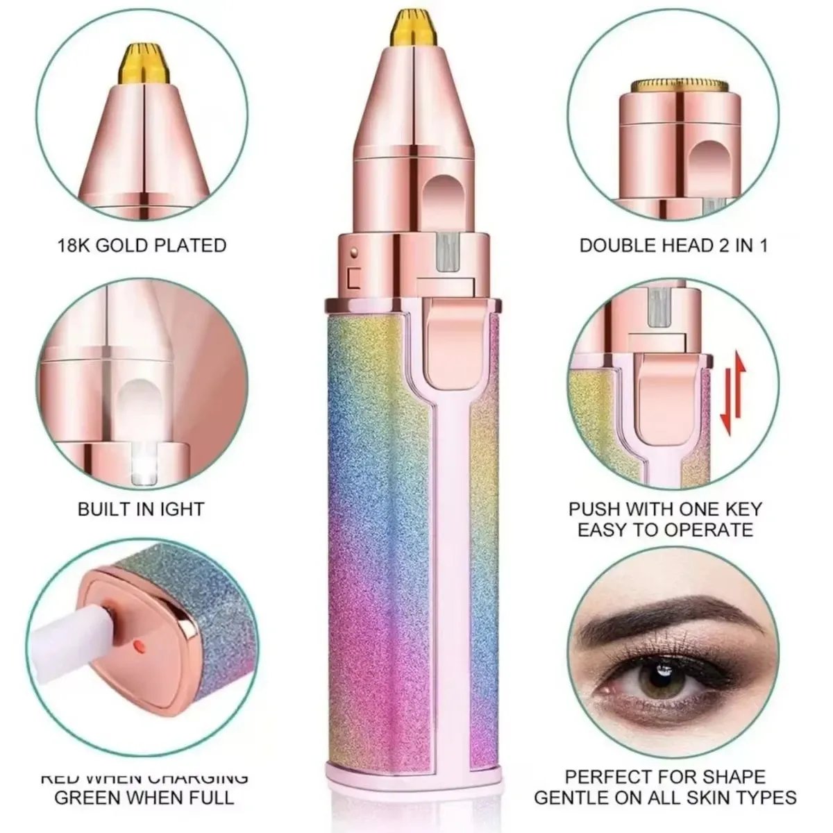 Épilateur visage pour femme, mini épilateur électrique portable pour lèvres, menton, aisselles et maillot 4
