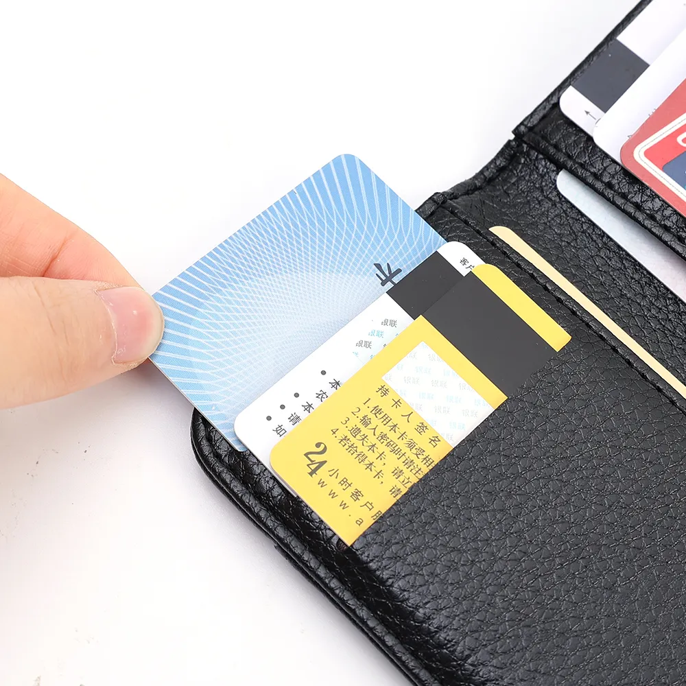 Portefeuille en cuir PU cartes