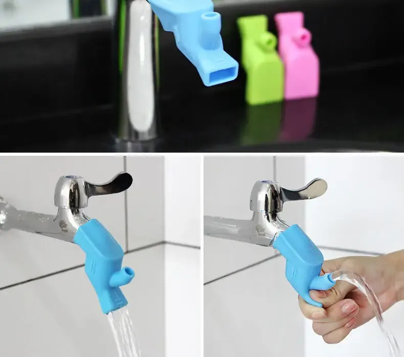 Extension de robinet en silicone dans la cuisine
