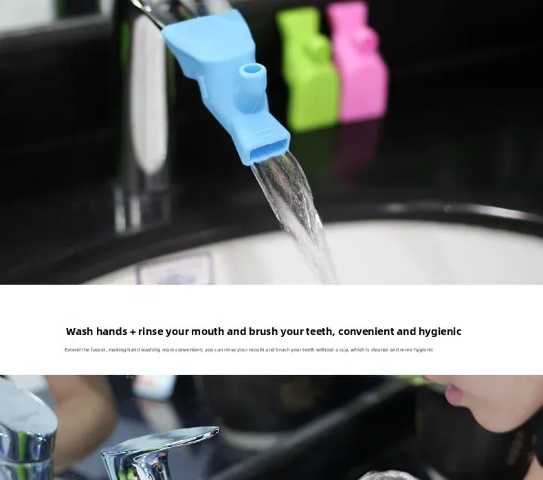 Extension de robinet en silicone en situation d'utilisation