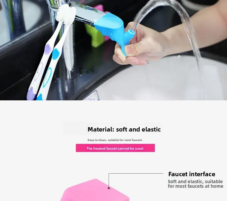 Détail de l'extension de robinet en silicone