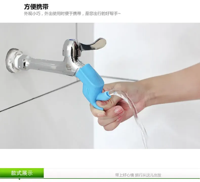 Extension de robinet en silicone, gros plan sur la finition