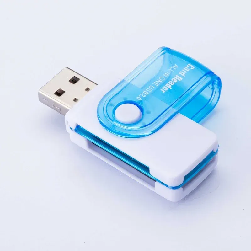 Lecteur de carte mémoire USB 4 en 1 : adaptateur USB 2.0 pour cartes SD, Micro SD, TF et MS M2, compatible ordinateur et smartphone Android 6