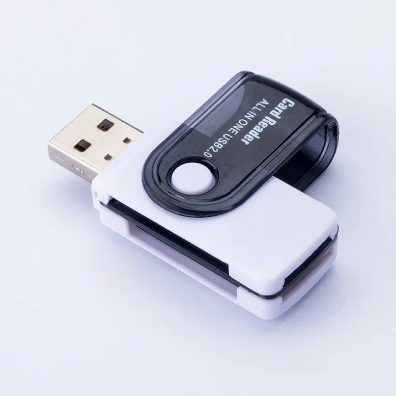 Lecteur de carte mémoire USB 4 en 1 : adaptateur USB 2.0 pour cartes SD, Micro SD, TF et MS M2, compatible ordinateur et smartphone Android 8
