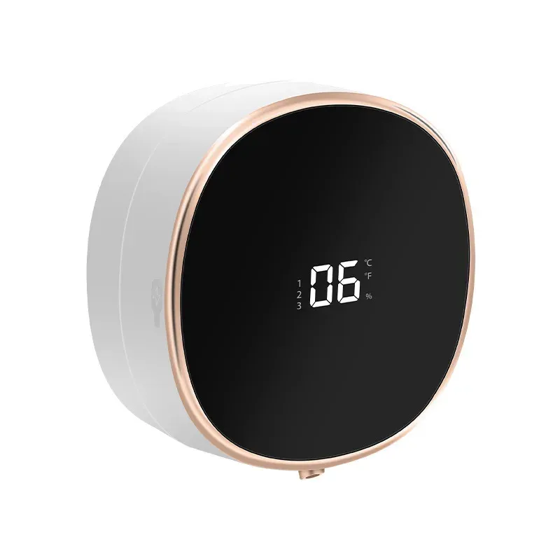 Distributeur automatique de savon moussant sans contact avec support mural, affichage LED de la température et recharge USB 7
