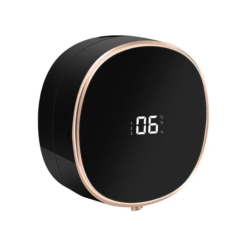 Distributeur automatique de savon moussant sans contact avec support mural, affichage LED de la température et recharge USB 8