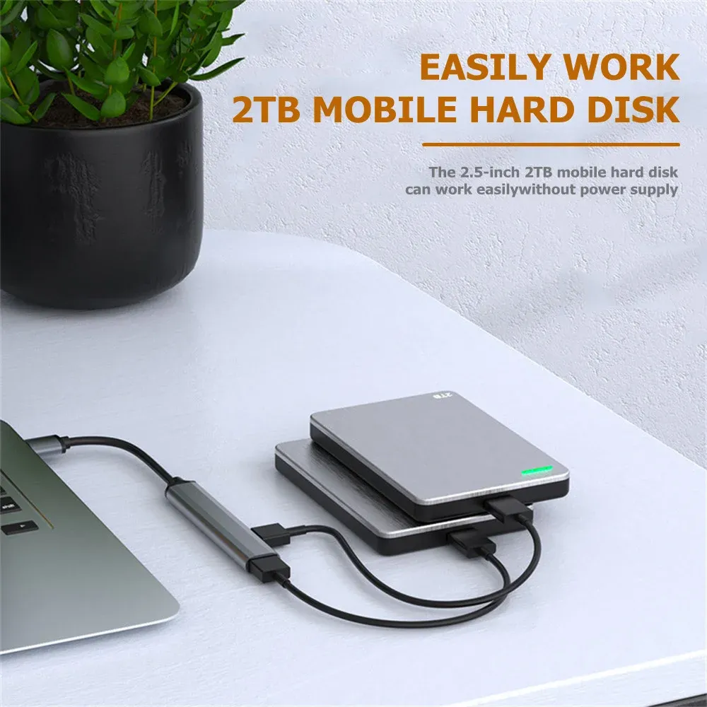 Hub USB Type-C 4 ports USB 3.0 / 3.1 avec adaptateur répartiteur OTG pour Huawei, Xiaomi, Lenovo, MacBook et PC 3