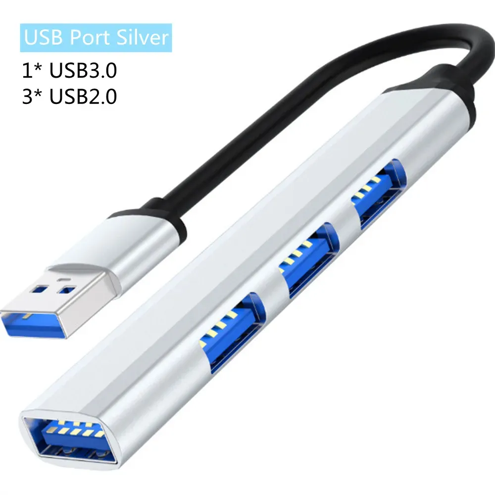 Hub USB Type-C 4 ports USB 3.0 / 3.1 avec adaptateur répartiteur OTG pour Huawei, Xiaomi, Lenovo, MacBook et PC 8
