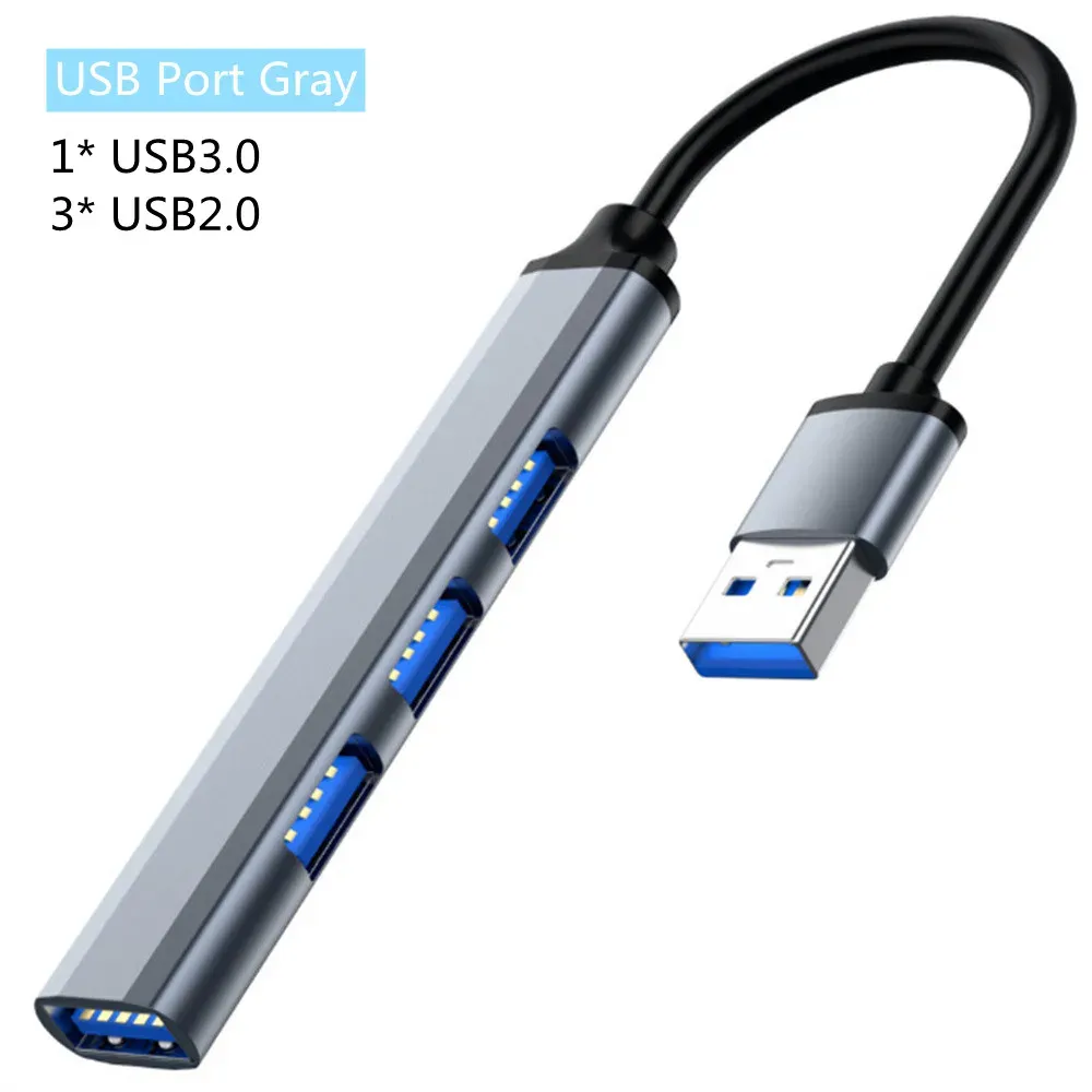 Hub USB Type-C 4 ports USB 3.0 / 3.1 avec adaptateur répartiteur OTG pour Huawei, Xiaomi, Lenovo, MacBook et PC 10
