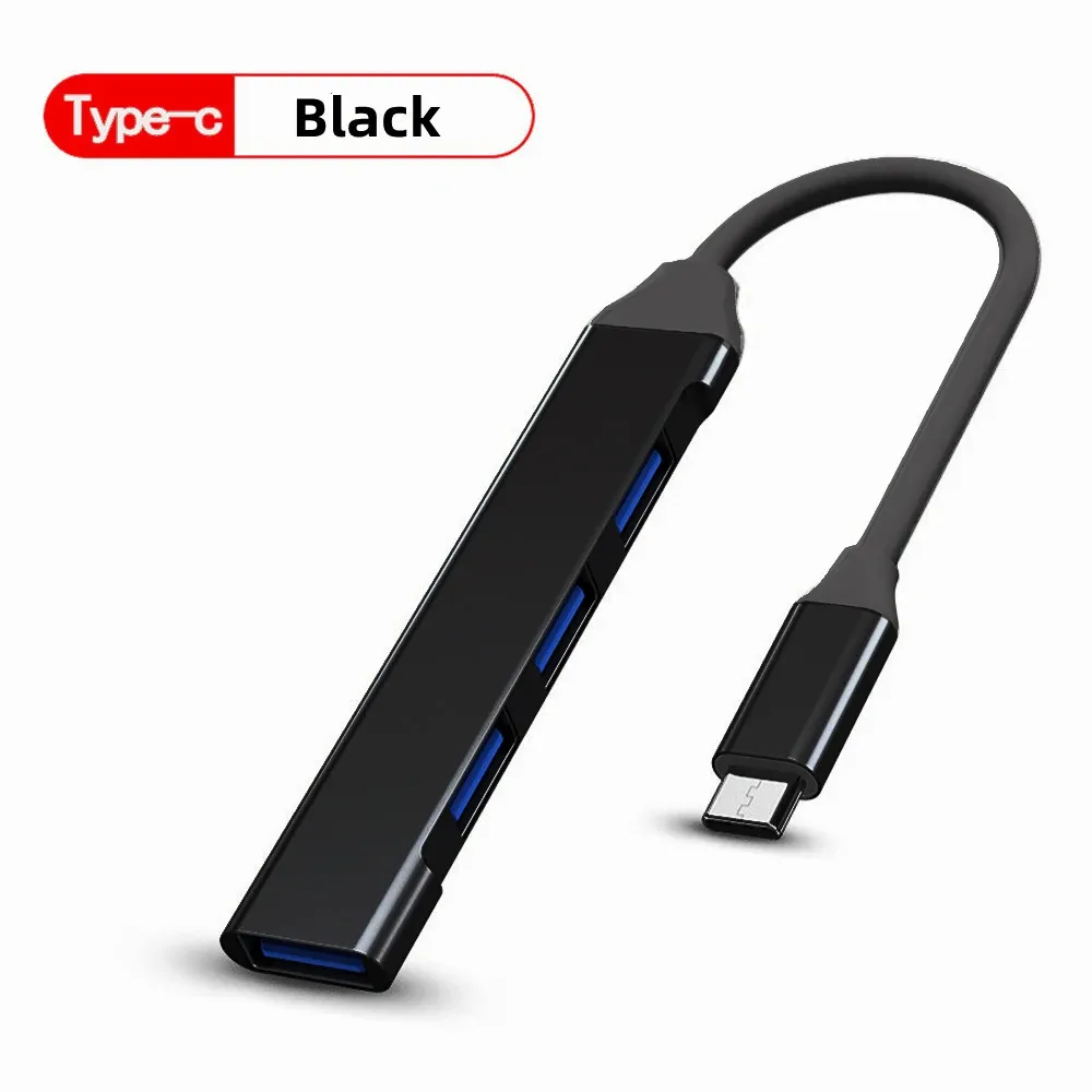 Hub USB Type-C 4 ports USB 3.0 / 3.1 avec adaptateur répartiteur OTG pour Huawei, Xiaomi, Lenovo, MacBook et PC 12