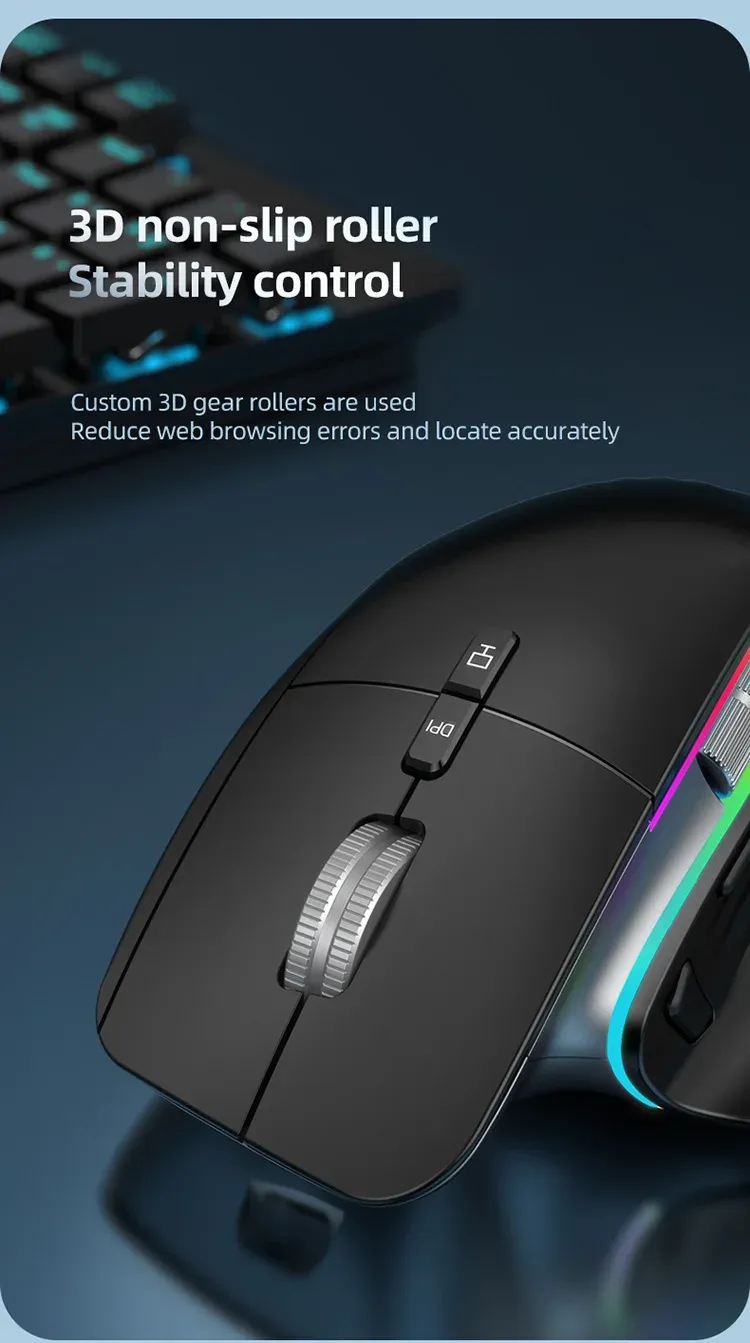 Souris sans fil au design ergonomique