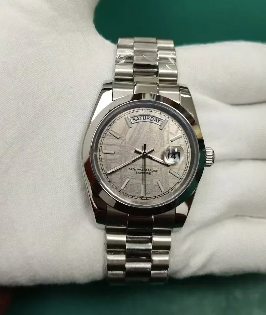 Montre homme petite taille en acier inoxydable, verre saphir, étanche 50 m, mouvement à quartz, DD36MM 7